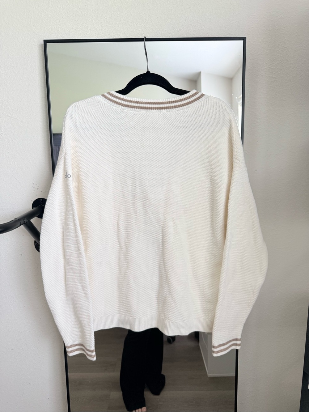ALO Yoga Tennis Knit Cardigan in Cream - Picture 4 of 4